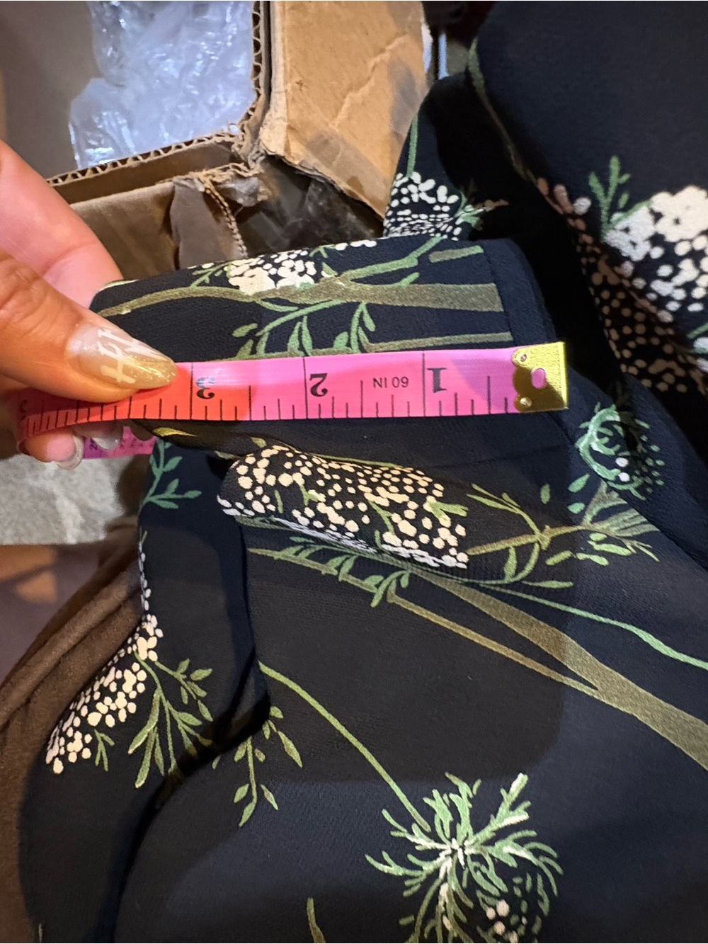 Wilfred Black Floral Scalloped Hem Skort - Picture 9 of 9